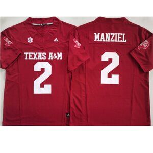 Mens Youths Kids Womens Johnny Manziel Red Stitched Jersey
